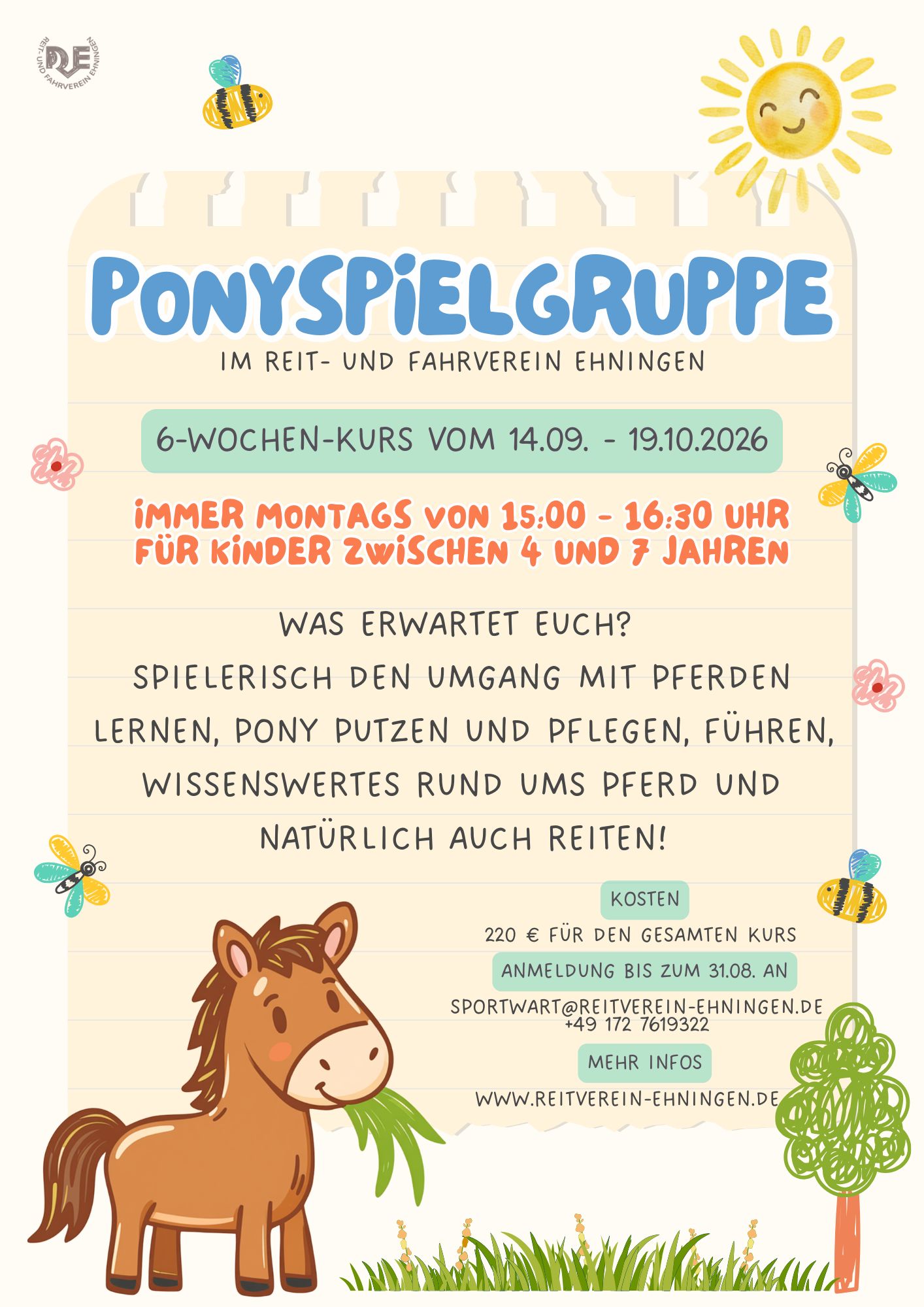 Flyer Ponyspielgruppe